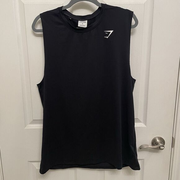 Gymshark Other - Gymshark Arrival Mens Oversized Black Sleeveless Tank Shirt Size. XL